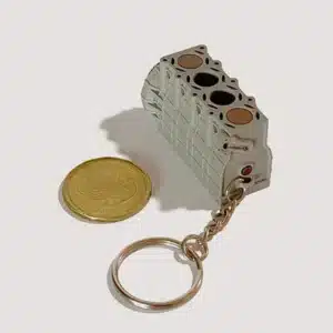 Automotive Accessories 4 Cylinder Engine Keychain - Grey & Bronze