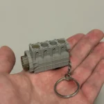 Movable 4 Cylinder Engine Keychain