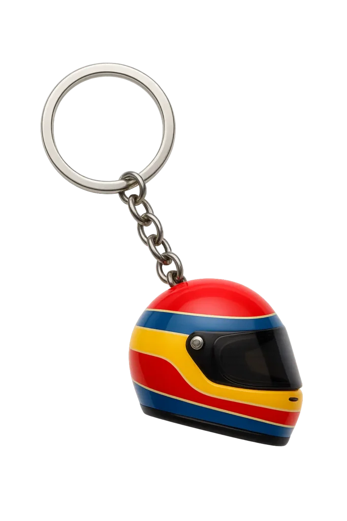 Racing Helmet Keychain