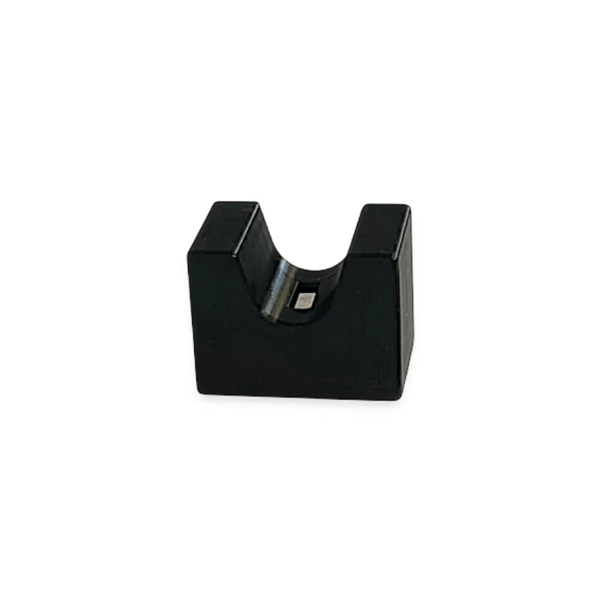 Face view of the Automotive Accessories Large Toolbox Screwdriver Organizer Attachment. The Colour Is Black and it Holds 1 Large Screwdriver. It securely clips into the tool mats.