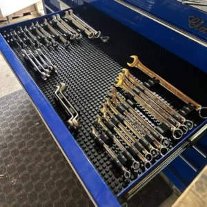 Medium Tool Mat In Blue SnapOn Toolbox with Wrench Attachments